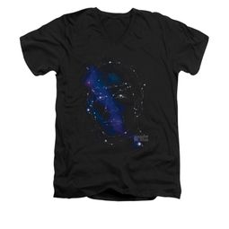 Star Trek Shirt Slim Fit V-Neck Spock Constellation Black T-Shirt Star Trek Shirt Slim Fit V-Neck Spock Constellation Black T-Shirt
