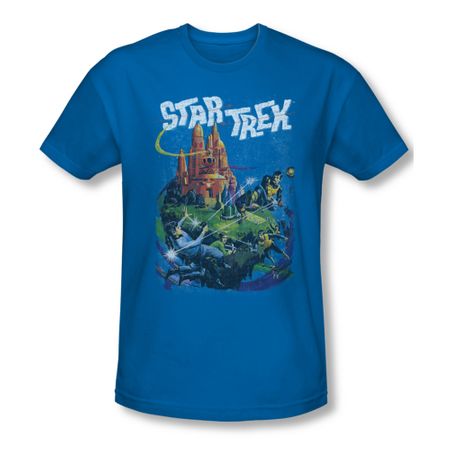 Star Trek Shirt Slim Fit Vulcan Battle Royal Blue T-Shirt