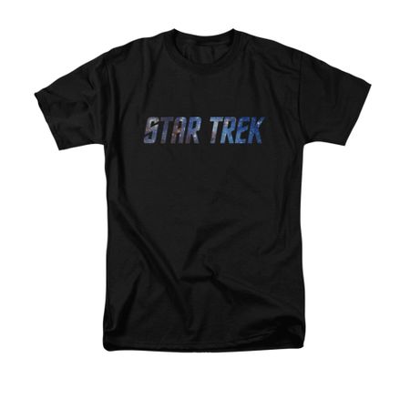 Star Trek Shirt Space Logo Black T-Shirt