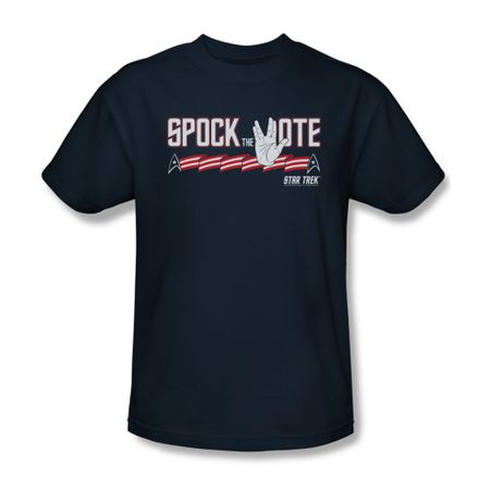 Star Trek Shirt Spock The Vote Navy T-Shirt