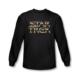 Star Trek Shirt Steel Logo Long Sleeve Black Tee T-Shirt Star Trek Shirt Steel Logo Long Sleeve Black Tee T-Shirt