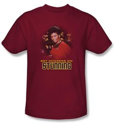 Star Trek Shirt Stunning Uhura Adult Cardinal Red Tee T-Shirt