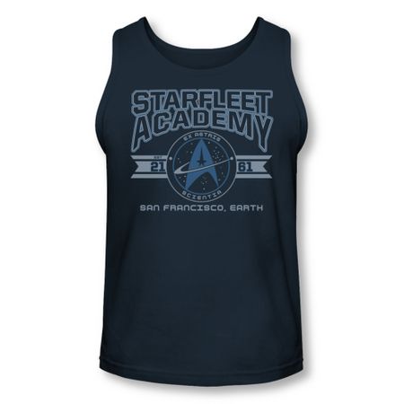 Star Trek Shirt Tank Top Classic Logo Navy Tanktop