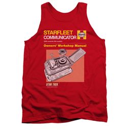Star Trek Shirt Tank Top Communicator Manual Red Tanktop