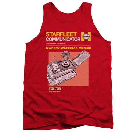 Star Trek Shirt Tank Top Communicator Manual Red Tanktop