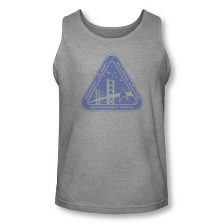 Star Trek Shirt Tank Top Distressed Logo Athletic Heather Tanktop