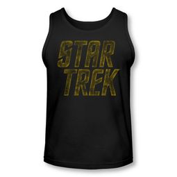 Star Trek Shirt Tank Top Distressed Logo Black Tanktop