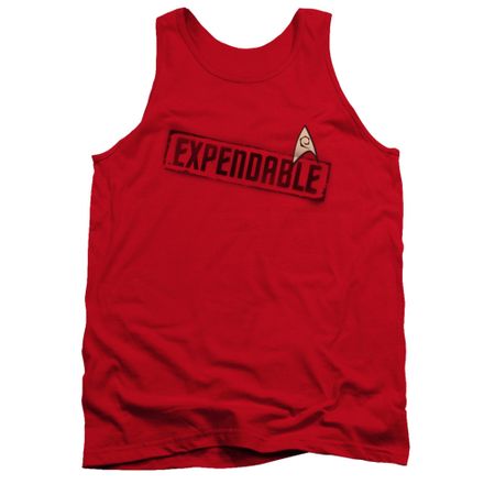 Star Trek Shirt Tank Top Expendable Red Tanktop