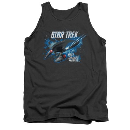 Star Trek Shirt Tank Top Final Frontier Charcoal Tanktop