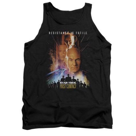 Star Trek Shirt Tank Top First Contact Black Tanktop