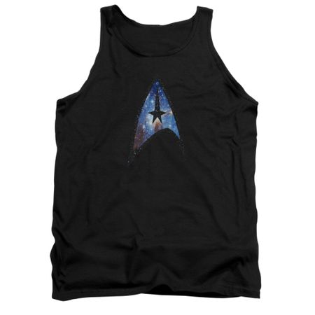 Star Trek Shirt Tank Top Galactic Shield Black Tanktop