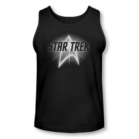 Star Trek Shirt Tank Top Glow Logo Black Tanktop