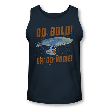 Star Trek Shirt Tank Top Go Bold Navy Tanktop