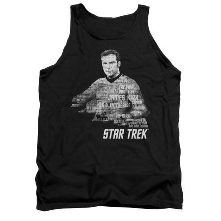Star Trek Shirt Tank Top Kirk Words Black Tanktop