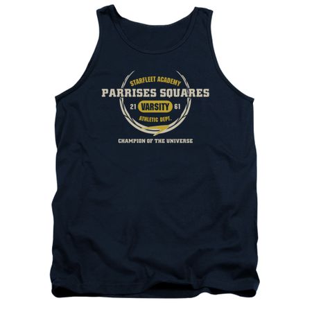 Star Trek Shirt Tank Top Parrises Squares Navy Tanktop
