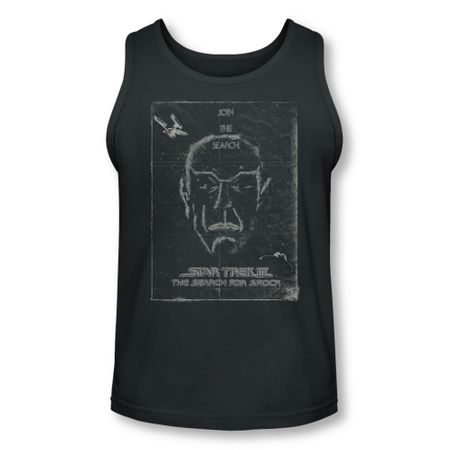 Star Trek Shirt Tank Top Search For Spock Charcoal Tanktop