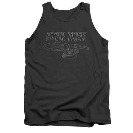 Star Trek Shirt Tank Top Tos Enterprise Charcoal Tanktop