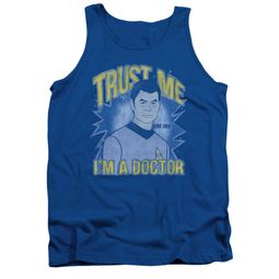 Star Trek Shirt Tank Top Trust Me I'm A Doctor Royal Blue Tanktop