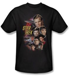 Star Trek Shirt The Classic Crew Adult Black Tee T-Shirt