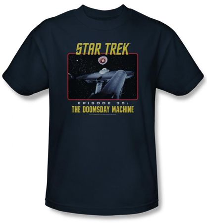 Star Trek Shirt The Doomsday Machine Adult Navy Tee T-Shirt