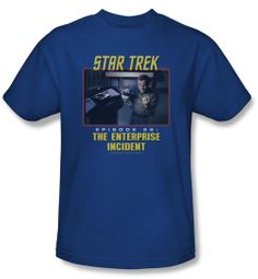 Star Trek Shirt The Enterprise Incident Adult Royal Tee T-Shirt