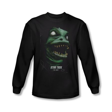 Star Trek Shirt The Gorn Long Sleeve Black Tee T-Shirt
