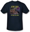 Star Trek Shirt The Trouble With Tribbles Adult Navy Tee T-Shirt