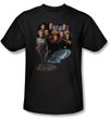 Star Trek Shirt Voyager Crew Adult Black Tee T-Shirt