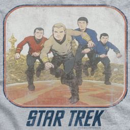 Star Trek Shirts - The Animated Series Running Cartoon Ringer Shirts