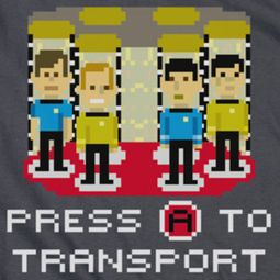 Star Trek Shirts - The Original Series Press A To Transport Shirts