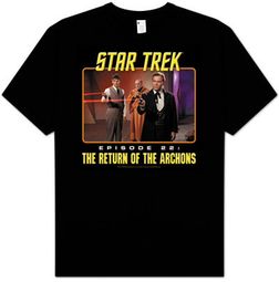 Star Trek T-shirt - Episode 22 The Return Of The Archons Adult Black