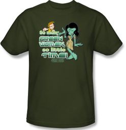 Star Trek T-shirt - So Many Green Women Adult Army Green