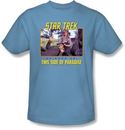 Star Trek T-shirt - TV Series Episode 25 Adult Carolina Blue