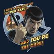 Star Trek T-shirt - TV Show Spock Pon Far Adult Navy Blue