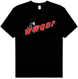 Star Trek T-shirt - WWQD What Would Q Do? Adult Black