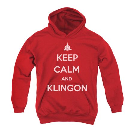 Star Trek - The Next Generation Youth Hoodie Calm Klingon Red Kids Hoody