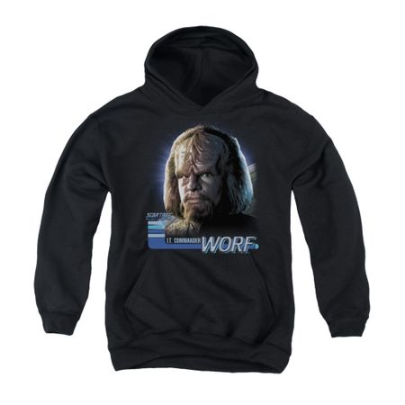 Star Trek - The Next Generation Youth Hoodie TNG Worf Black Kids Hoody