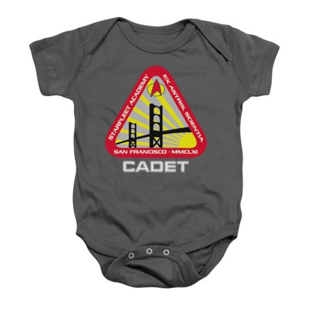 Star Trek - The Original Series Baby Romper Starfleet Cadet Charcoal Infant Babies Creeper
