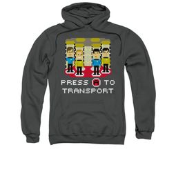 Star Trek - The Original Series Hoodie Sweatshirt Press A To Transport Charcoal Adult Hoody Sweat Shirt