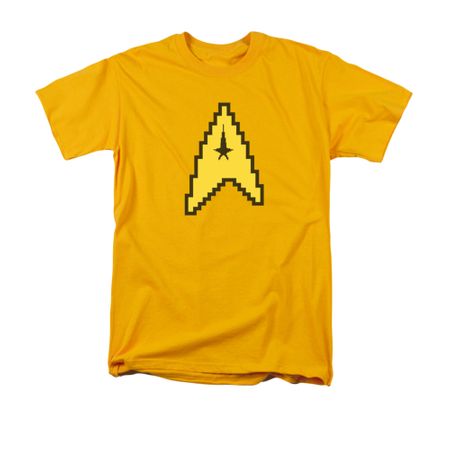 Star Trek - The Original Series Shirt 8 Bit Science Adult Yellow Tee T-Shirt