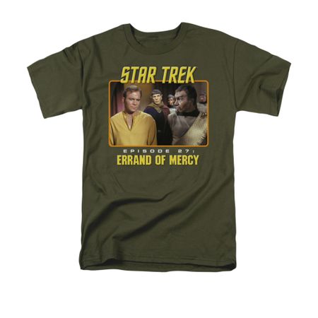 Star Trek - The Original Series Shirt Episode 27 Adult Military Green Tee T-Shirt