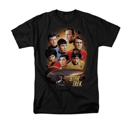 Star Trek - The Original Series Shirt Heart Of The Enterprise Adult Black Tee T-Shirt