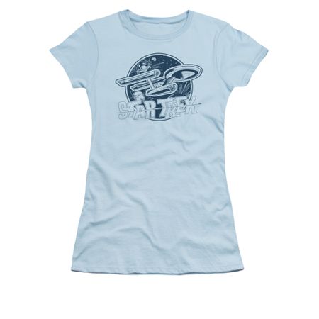 Star Trek - The Original Series Shirt Juniors Retro Enterprise Crew Light Blue Tee T-Shirt