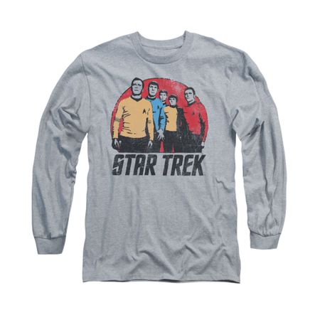 Star Trek - The Original Series Shirt Landing Party Long Sleeve Athletic Heather Tee T-Shirt