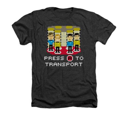 Star Trek - The Original Series Shirt Press A To Transport Adult Heather Charcoal Tee T-Shirt