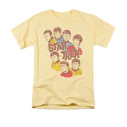 Star Trek - The Original Series Shirt Retro Illustrated Crew Adult Banana Tee T-Shirt