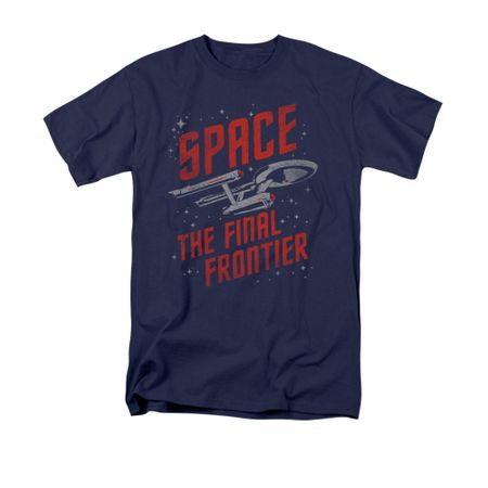 Star Trek - The Original Series Shirt Space Travel Adult Navy Tee T-Shirt