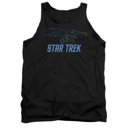 Star Trek - The Original Series Tank Top Enterprise Outline Black Tanktop