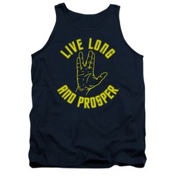 Star Trek - The Original Series Tank Top Live Long Hand Navy Tanktop Star Trek - The Original Series Tank Top Live Long Hand Navy Tanktop