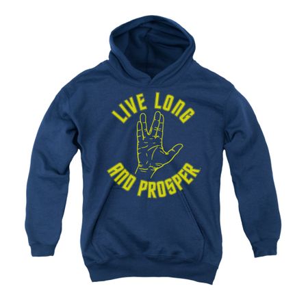 Star Trek - The Original Series Youth Hoodie Live Long Hand Navy Kids Hoody